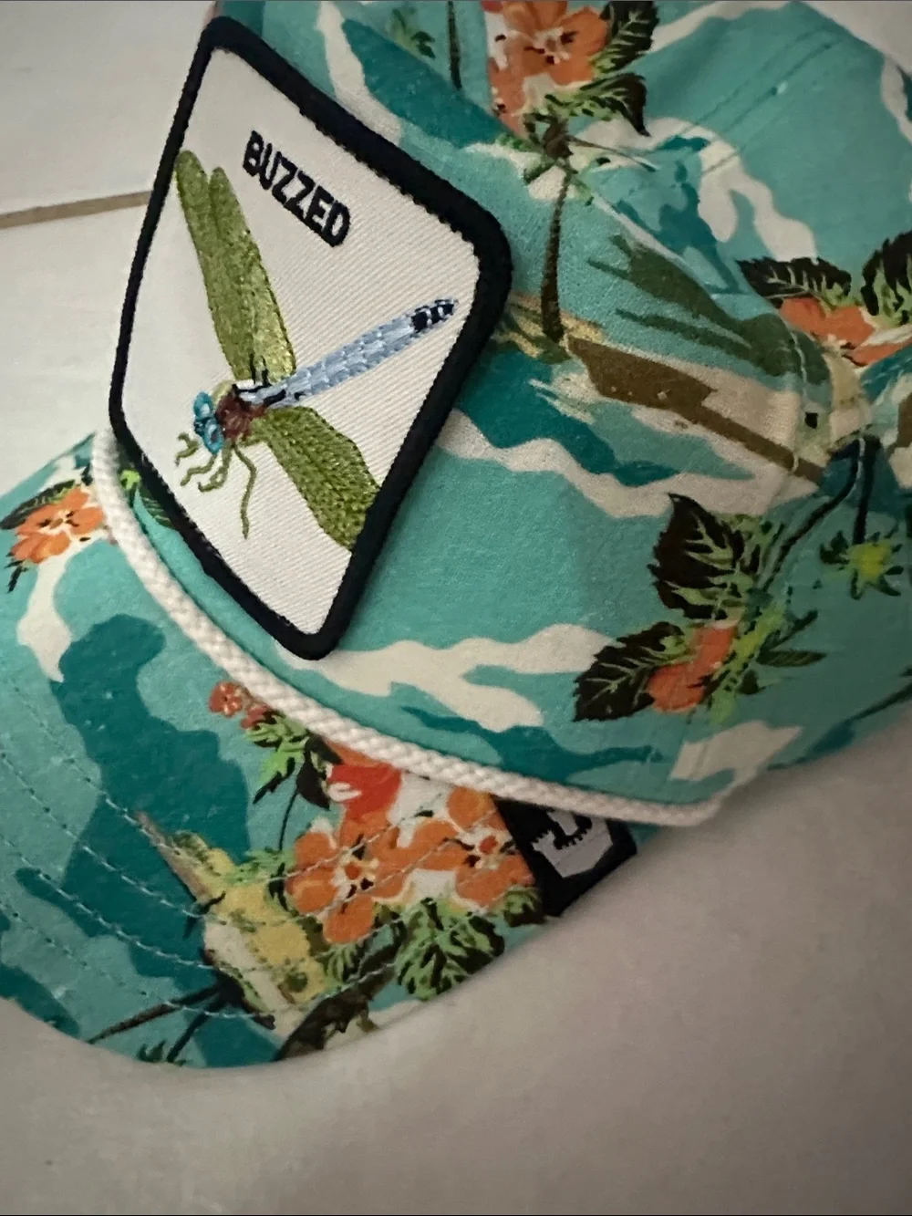 Goorin Bros Tropical Dragonfly Baseball Cap in Teal and Orange
